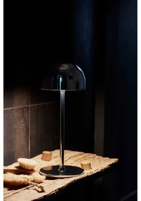 Veioză gri închis LED cu control prin telecomandă cu abajur din metal (înălțime 30 cm) Tim – Sirius