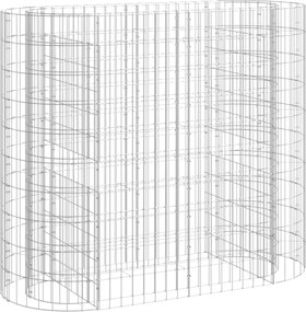 vidaXL Strat înălțat gabion, 120x50x100 cm, fier galvanizat