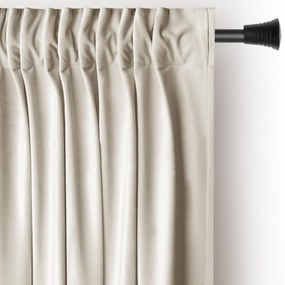 Draperie bej dimout (semi-opacă) din catifea 140x270 cm Pleat – Restilo
