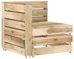 Canapea de gradina cu 4 locuri, lemn de pin verde tratat