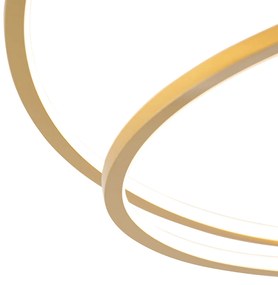 Plafoniera aurie 78 cm inclusiv LED cu dimmer în 3 trepte - Rowin