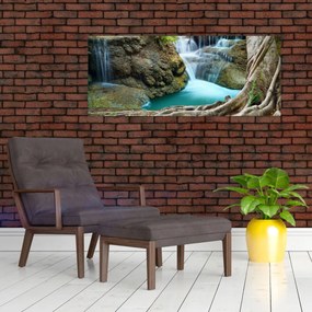 Tablou - Râu cu cascade (120x50 cm)