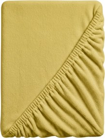 Cearsaf Cocolino microplus cu elastic SOFT 90x200 cm mustar