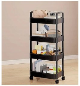 Raft pe roti POZIO 39x27x95 cm negru