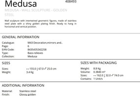 Decoratiune de perete XXL design lux Medusa