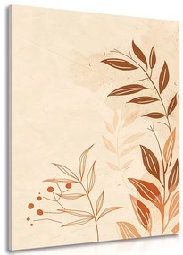 Tablou frunze minimaliste Peach Fuzz