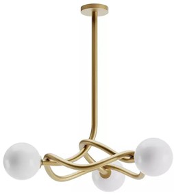 Redo 01-3256 - Lustru cu tijă CONFUSIO, 3 x E14, 28 W, 230 V, Ø 76 cm, auriu