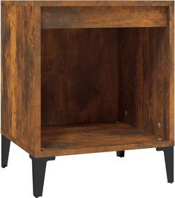 vidaXL Noptieră, stejar fumuriu, 40x35x50 cm