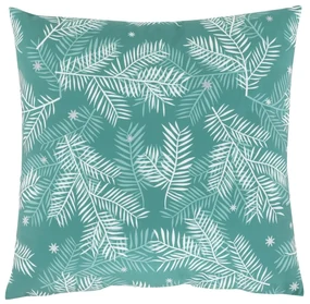 Pernă cu umplutură cu motive de Crăciun Ramuri 45x 45 cm, verde