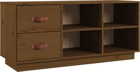 vidaXL Bancă pentru pantofi, maro miere, 100x34x45 cm, lemn masiv pin