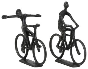 Statuete 2 buc. din metal 22 cm Cyclists – Light &amp; Living