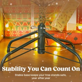 HOMCOM Brad de Crăciun Înzăpezit, cu Bază Metalică Pliabilă, 210cm | Aosom Romania