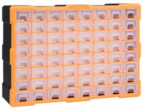 vidaXL Organizator cu 64 de sertare, 52 x 16 x 37,5 cm