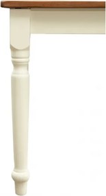 Masa fixa, L80 80 H78 cm, culoare nuc alb antic, Lemn Masiv