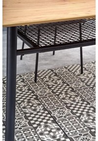 Masa de bucaterie Jackson, stejar auriu / negru