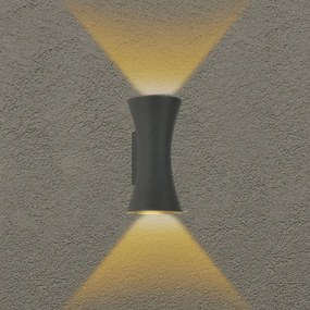 Brilagi - Aplica LED de exterior BICON, 10W, 230V, antracit, IP44