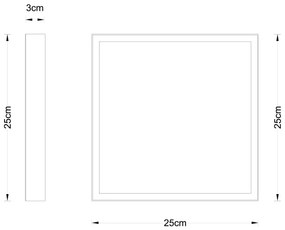 Plafonieră LED TIBEY LED/15W/230V 25x25 cm Globo 12382-15