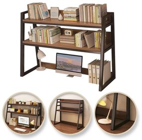 Polita multifunctionala pe 3 niveluri VERTEX neagra/nuc