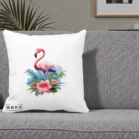 Perna Decorativa Raton in Halat Roz, 40x40 cm, Alba Mata, Husa Detasabila, Perna Inclusa, BEKZ®