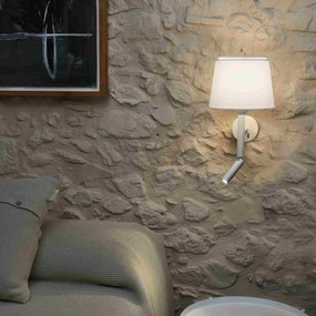 Aplica perete cu reader LED moderna design elegant SAVOY alba