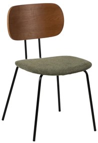 Scaune de dining verde/maro 4 buc. Cleo – Ixia