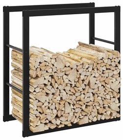 vidaXL Rastel pentru lemne de foc, negru, 55x30x61 cm, oțel