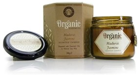 Lumânare organică Madurai Jasmine 200 g în sticlă nuanță chilimbar