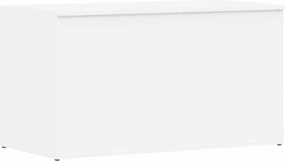 vidaXL Cufăr de depozitare, alb, 84x42x46 cm, lemn compozit