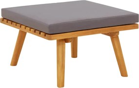 vidaXL Taburet de grădină cu pernă, 60 x 60 x 29 cm, lemn masiv acacia