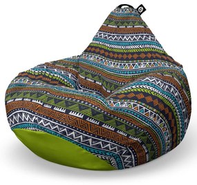 Fotoliu Puf Bean Bag tip Para XL, Tribal Aztec