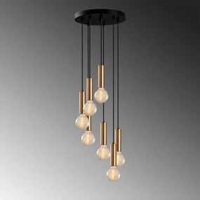 Lustră neagră/aurie ø 40 cm Tempo – Opviq lights