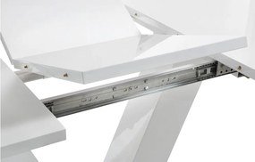 Masă de dining extensibilă cu aspect lucios cu blat suplimentar 90x140 cm Aaron – Støraa