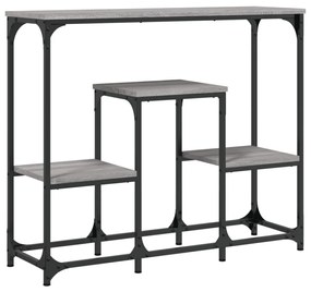 vidaXL Măsuță consolă, gri sonoma, 89,5x28x76 cm, lemn prelucrat