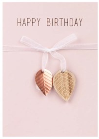 Räder Felicitare de onomastica din hartie cu decor din lemn, HAPPY BIRTHDAY