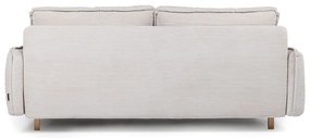 Canapea bej extensibilă cu tapițerie din catifea reiată 218 cm Tori – Bonami Selection