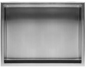 Raft incastrat pentru baie 30x45 argintiu periat