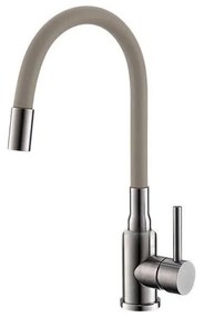 Baterie de chiuvetă cu pipă flexibilă ALVEUS 1144429 MINTAS 34 cm crom/maro