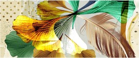 Tablou - Frunze cu pană (120x50 cm)