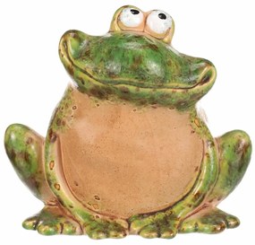 Decorațiune ceramică pentru grădină Broască, 13 x10 x 12 cm, 10 cm