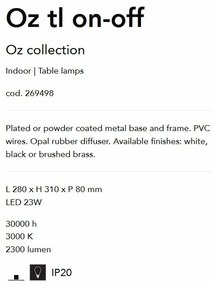 Lampa de masa LED design modern circular OZ TL ON-OFF OTTONE
