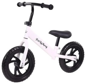 Bicicleta de echilibru fara pedale pentru incepatori, 2 - 5 ani, Alb