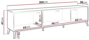 Masă TV Rostasi 3D (cashmir lucios + auriu). Promo -17%. 1122927