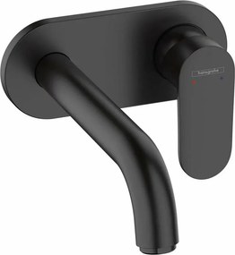 Baterie lavoar incastrata Hansgrohe Vernis Blend 20.7 cm negru mat fara corp ingropat