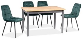 Scaun de bucaterie Mila Velvet, verde/negru