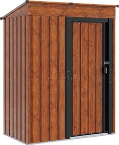 vidaXL Magazii pentru grădină Maro 137 x 81 x 180 cm Metal