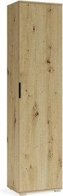 Dulap CLIF SL-50, stejar artisan, PAL laminat, 50x38x203 cm