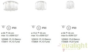 Plafoniera moderna design lux diametru 73cm, COMPO PL10 FUME 172804