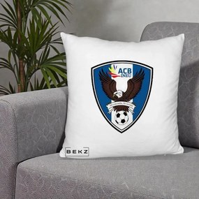 Perna Personalizata ACB Ineu Fotbal, 40x40 cm, Alb Pufos, Husa Detasabila, Perna Inclusa, BEKZ®