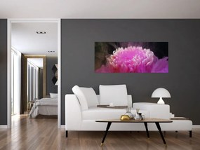 Tablou cu floare în fum roz (120x50 cm)