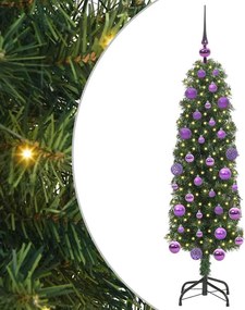 vidaXL Brad de Crăciun artificial Verde 120 cm PVC și oțel și plastic